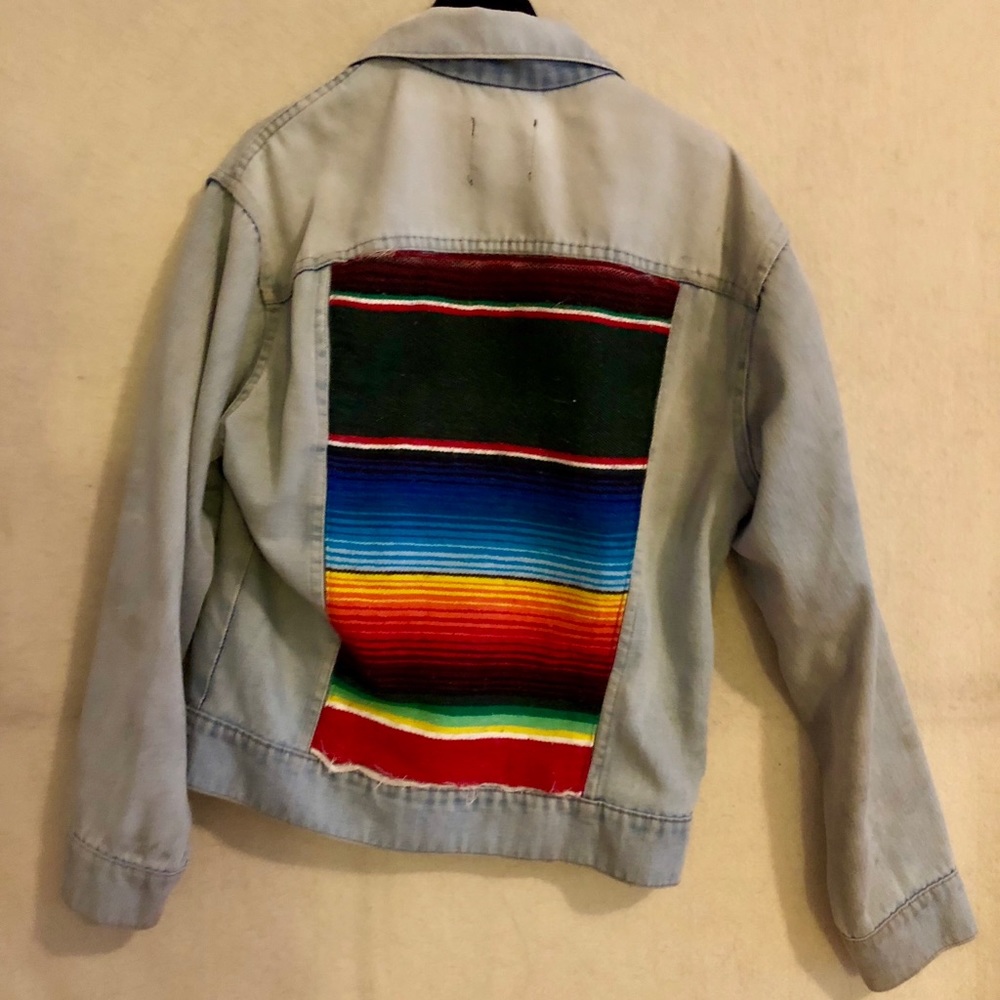 Furst of a kind Vintage Drug Rug Denim Jacket